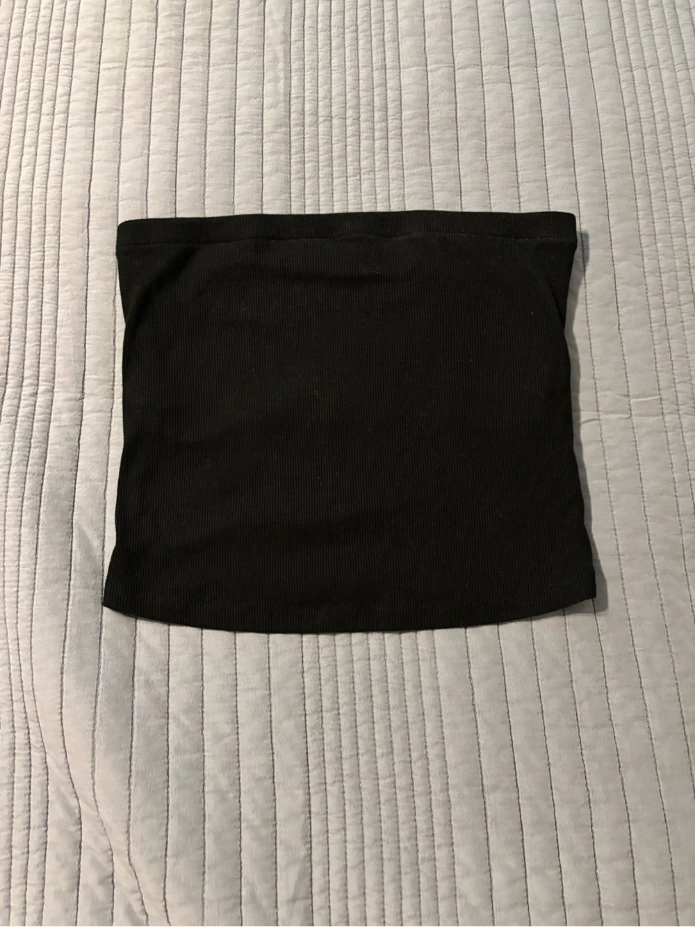 Black Ribbed Tube Top - Picture 1 of 2